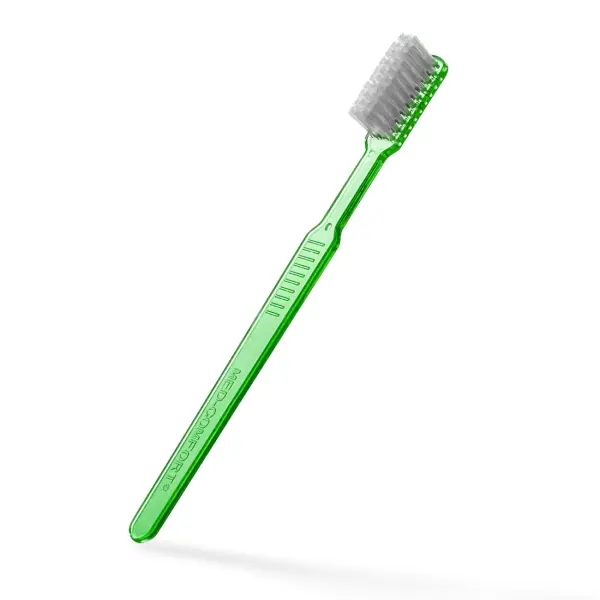 MED-COMFORT Einmal Zahnbürsten mit Zahnpasta limette, einzeln verpackt 1 Box = 100 Stück