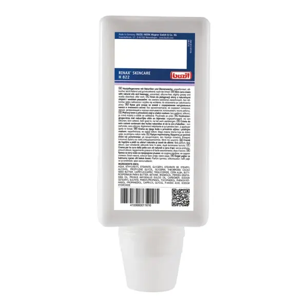 Buzil Rinax® Skincare H 822 Hautpflegecreme mit Naturölen und Bienenwachs 1 l Beutelflasche