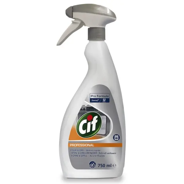 Diversey Cif Professional Ofen & Grillreiniger für Backöfen und Grills 750 ml Flasche