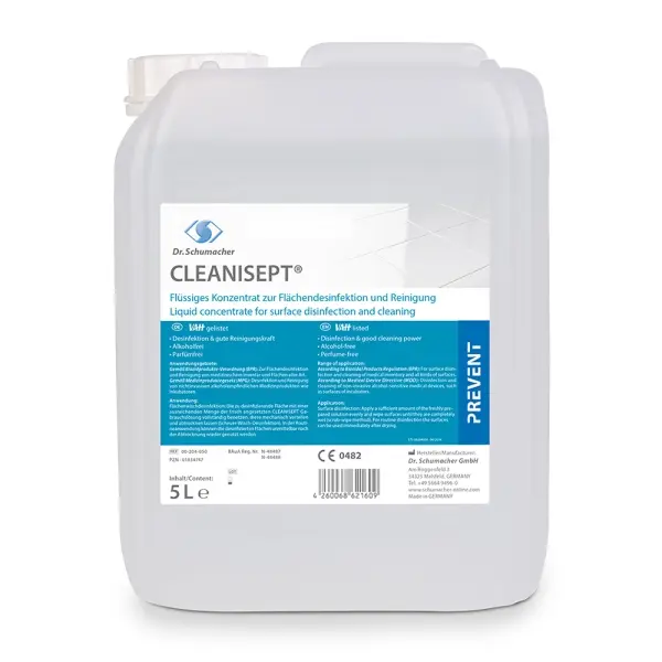 Dr. Schumacher CLEANISEPT® flüssiges Konzentrat zur Flächendesinfektion und Reinigung 5 l Kanister