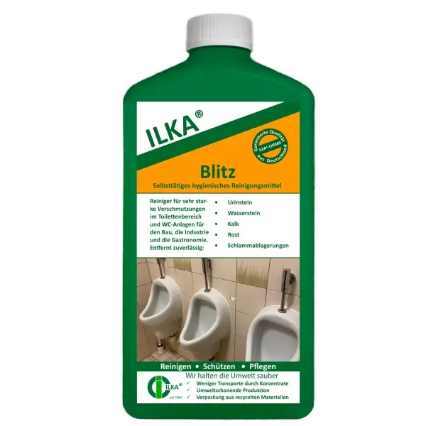 ILKA Blitz selbsttätiges hygienisches Reinigungsmittel, 1 l Flasche 1 Karton = 12 Flaschen