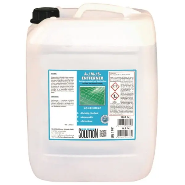 SOLUTION A-/M-/S-ENTFERNER Reinigungskonzentrat mit Bleicheffekt 10 l Kanister
