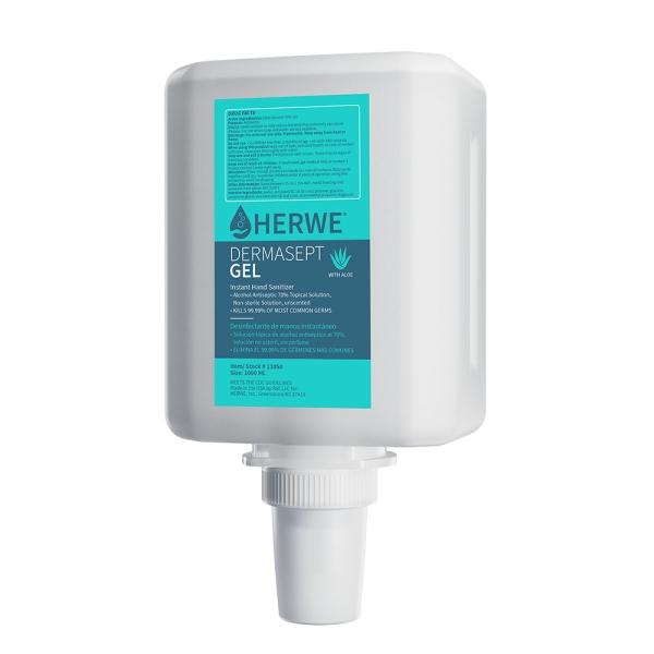 HERWE Dermasept N Gel alkoholisches Händedesinfektionsmittel 1 Karton = 4 x 1 l Spenderflasche