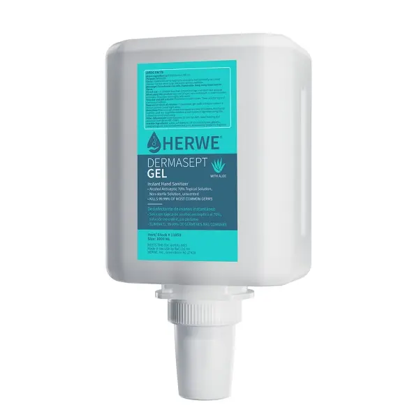 HERWE Dermasept N Gel alkoholisches Händedesinfektionsmittel 1 Karton = 4 x 1 l Spenderflasche