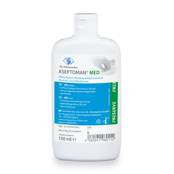 Dr. Schumacher ASEPTOMAN® MED alkoholisches Händedesinfektionsmittel 150 ml Flasche