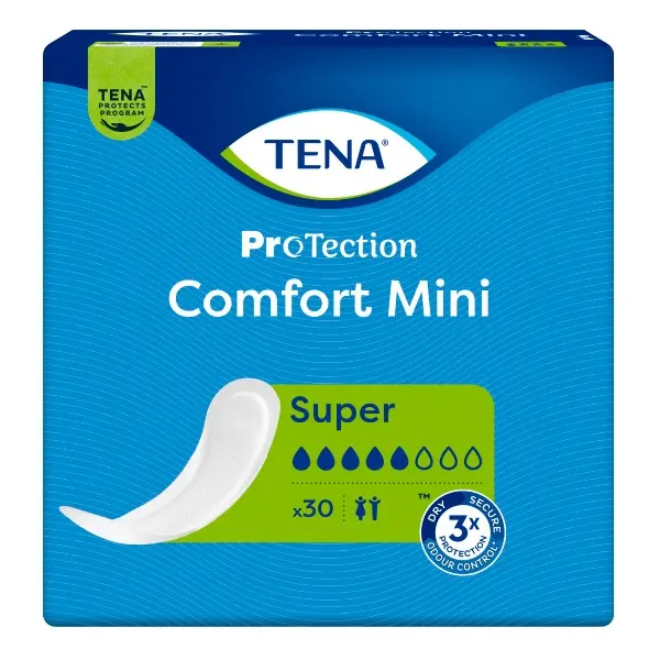 TENA ProTection Comfort Mini Super Einlagen für mittlere Blasenschwäche 1 Beutel = 30 Stück