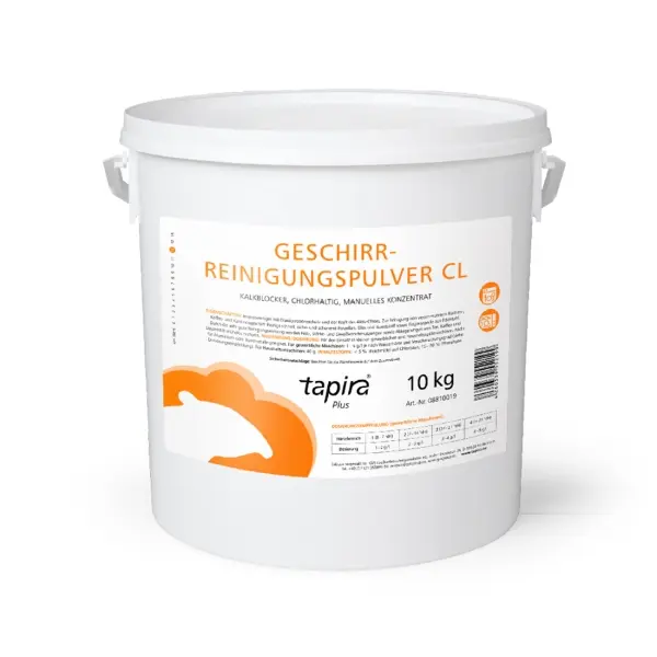 tapira Plus Geschirrreinigungspulver CL mit Kalkblocker, chlorhaltig 10 kg Eimer