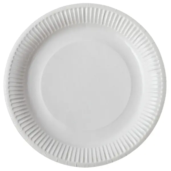 Pappteller rund KU 20 light Ø 20 cm, weiß, unbeschichtet, flach 1 Pack = 100 Stück