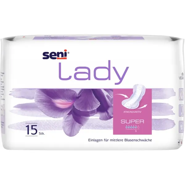 Seni Lady Super anatomische Einlagen für Frauen 1 Beutel = 15 Stück