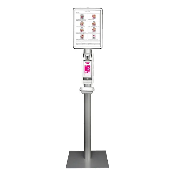 orochemie® Desinfektionssäule zur Händedesinfektion inkl. Spender & Auffangschale für 1 l Flaschen