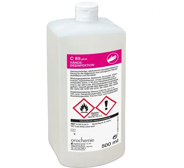 C 85 plus Händedesinfektion alkoholisches Einreibepräparat 500 ml Flasche