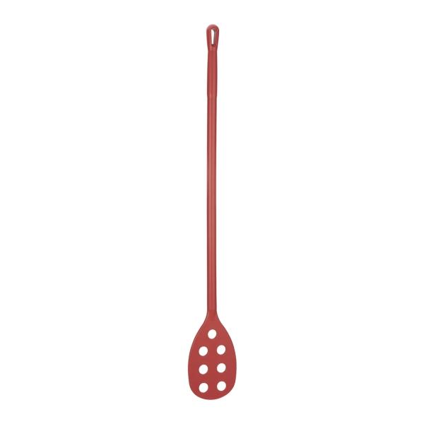 Vikan Langer Rührlöffel mit kleinem Lochblatt metalldetektierbar, Ø31 mm, 1200 mm rot