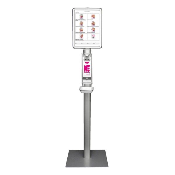 orochemie® Desinfektionssäule zur Händedesinfektion inkl. Spender & Auffangschale für 500 ml Flaschen