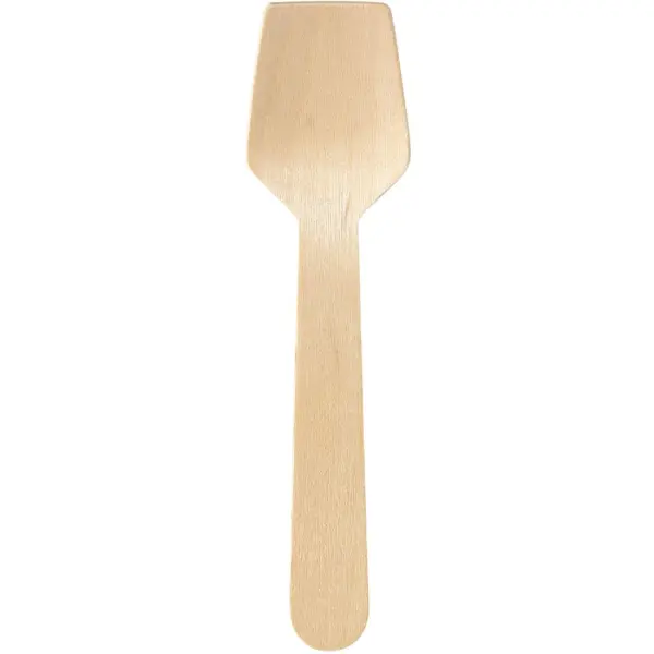 Einweg-Eislöffel Eisspaten aus Birkenholz, 9,5 cm 1 Pack = 100 Stück