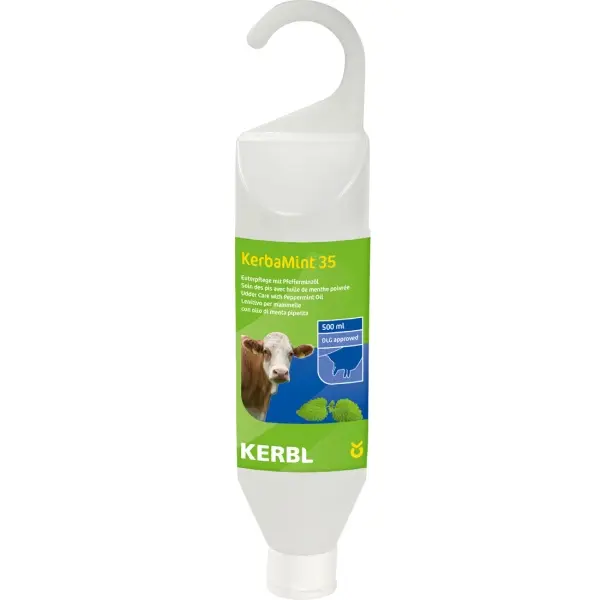 KERBL Euterpflegemittel KerbaMint 35 enthält Pfefferminzöl 500 ml Hängeflasche