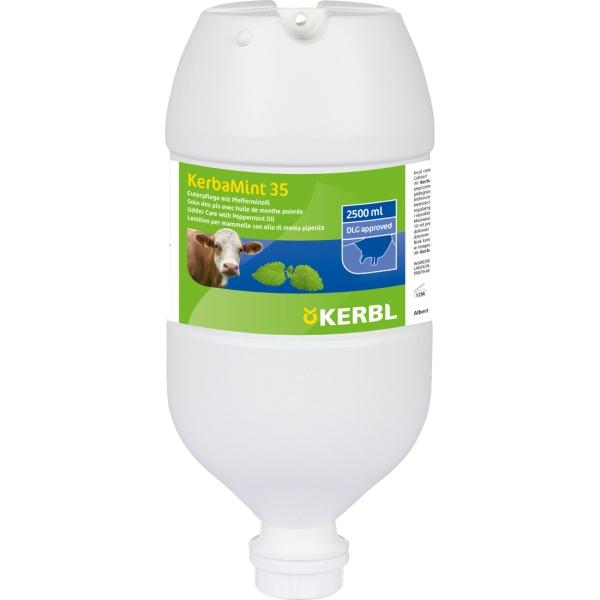 KERBL Euterpflegemittel KerbaMint 35 enthält Pfefferminzöl 2,5 l Spenderflasche