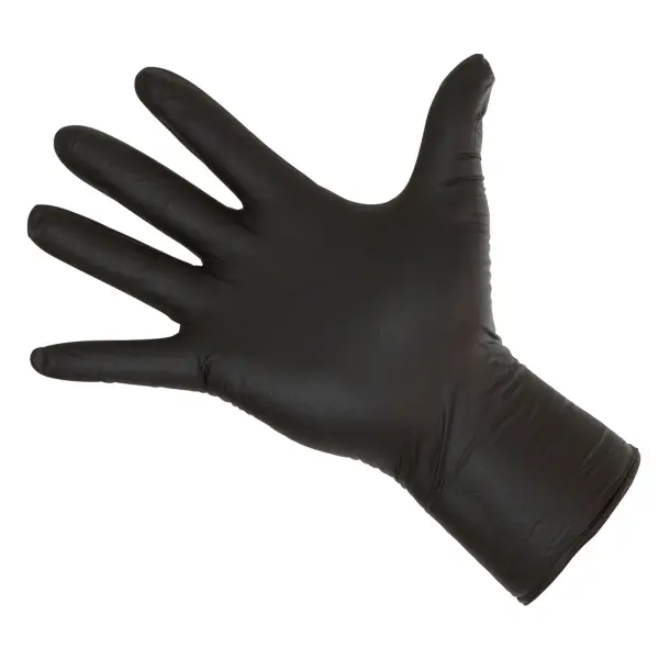 KERBL Nitril Einmalhandschuhe Long Black puderfrei unsteril 30 cm lang, schwarz, Gr. S 1 Box = 50 Stück