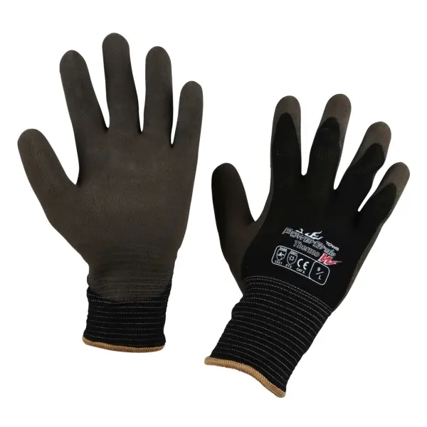 KERBL Feinstrickhandschuh PowerGrab Thermo W Latex mit  2-lagig Acrylfutter Gr. 9