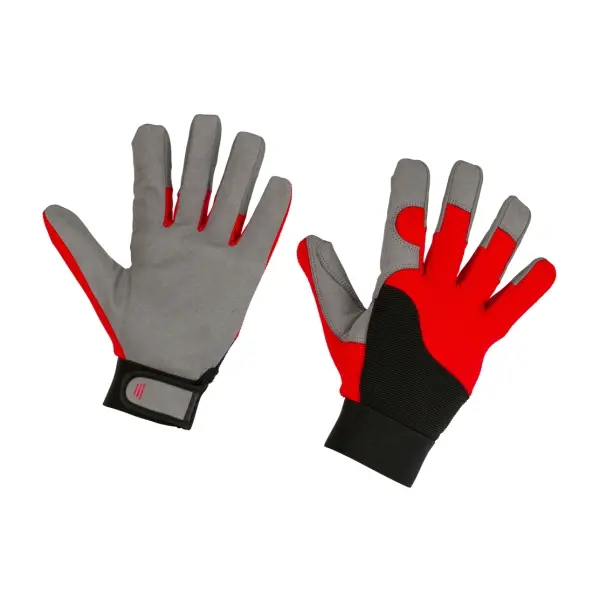 KERBL Active-Handschuh Zelos grau | rot | schwarz Gr. 7 / S