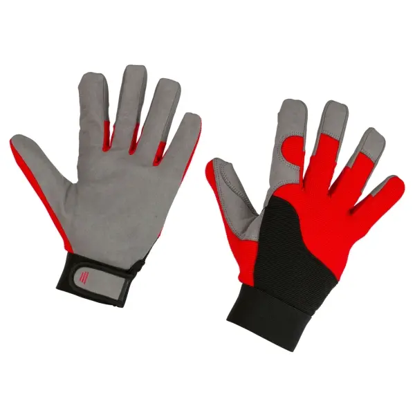 KERBL Active-Handschuh Zelos grau | rot | schwarz Gr. 10 / XL