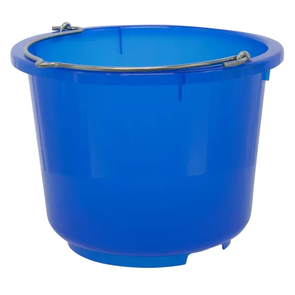 KERBL Stalleimer 12 Liter Ø 33 cm Baueimer blau transparent (lebensmittelecht)