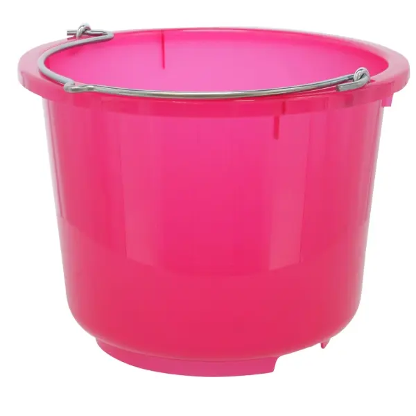 KERBL Stalleimer 12 Liter Ø 33 cm Baueimer rosa transparent (lebensmittelecht)