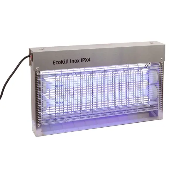 KERBL Elektr. Fliegenvernichter EcoKill Inox. IPX4 2 x 15W  