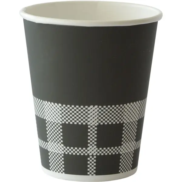 Pappbecher IZZA Kaffeebecher Black & White, PE-beschichtet 240 ml 1 Karton = 800 Stück