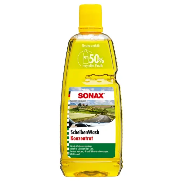 SONAX ScheibenWash Konzentrat Citrus Reinigungskonzentrat für die Scheiben 1 l Flasche
