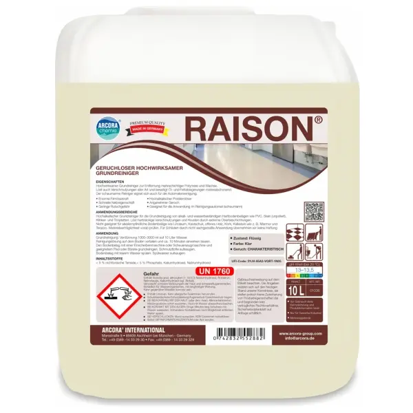 ARCORA Raison Geruchloser Hochwirksamer Grundreiniger 10 l Kanister