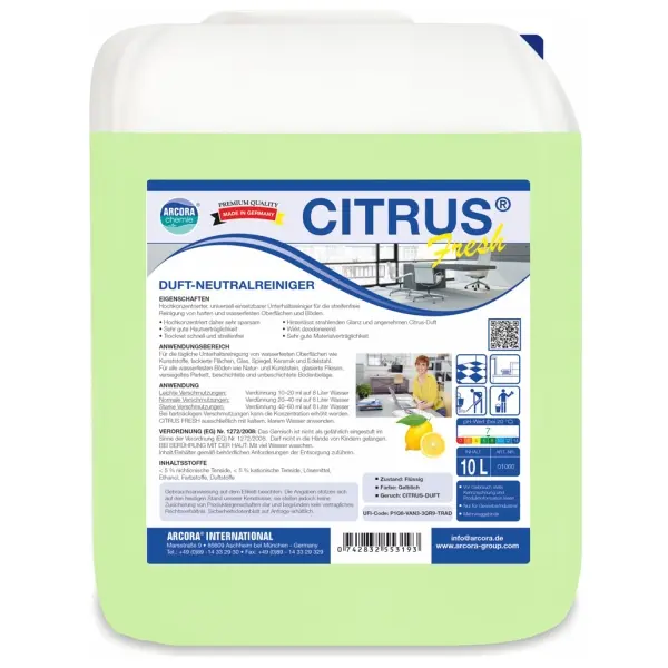 ARCORA CITRUS FRESH Duft-Neutralreiniger 10 l Kanister