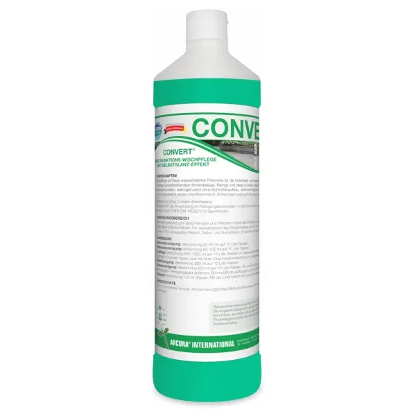 ARCORA CONVERT Multifunktions-Wischpflege mit Selbstglanz-Effekt, 1 l Flasche 1 Karton = 12 Flaschen