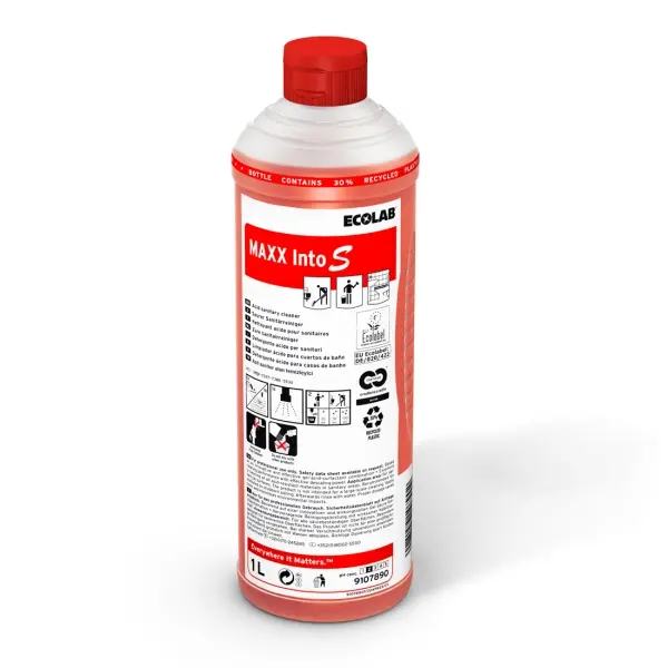 ECOLAB MAXX Into S saurer Sanitärreiniger 1 l Flasche