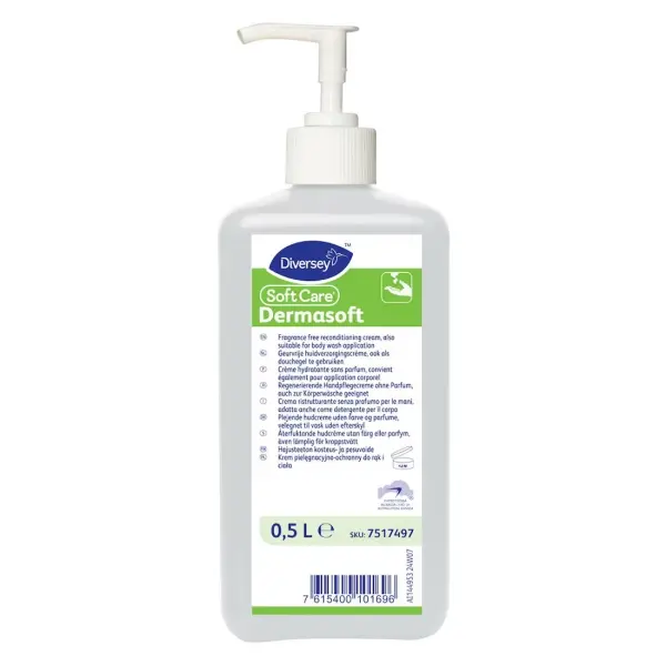 Diversey Soft Care Dermasoft  rückfettende Hautpflegecreme 500 ml Flasche