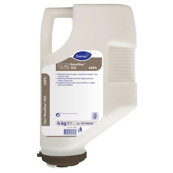 Diversey Clax Revoflow OXI 4XP4 Desinfektionsmittel für Buntwäsche 4 kg Kartusche