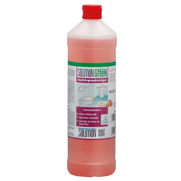 SOLUTION GreeN Sanitärreiniger Konzentrat mit EU-Label 1 l Flasche