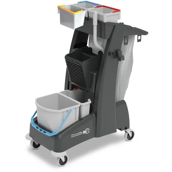 NUMATIC Doppelfahreimer MultiMatic MM 4 Plus Reinigungswagen mit Abfalleinheit und 3 Eimern 