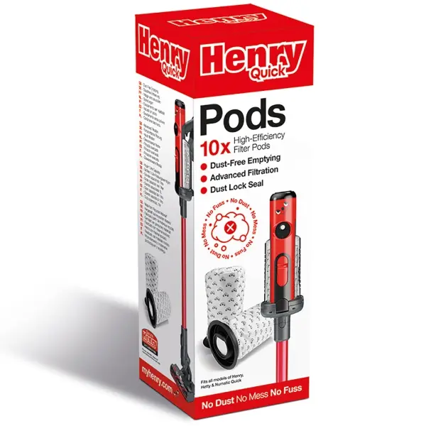 NUMATIC Filter-Pods für alle Quick-Modelle Staubsauger-Filtereinsätze 1 Pack = 10 Stück