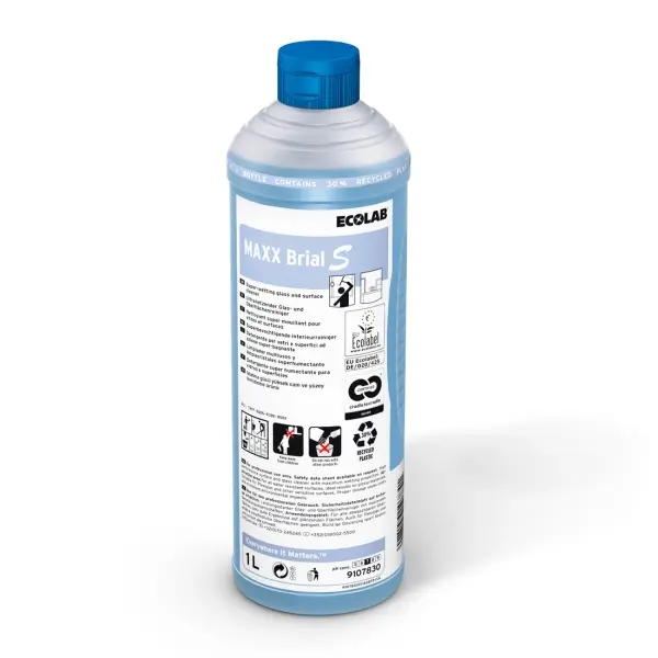 ECOLAB MAXX Brial S ultranetzender Glas- & Oberflächenreiniger 1 l Flasche
