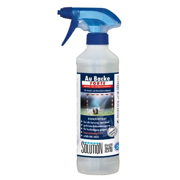 SOLUTION Au Backe FORTE entfernt alle Harzarten und Absatzstriche, DIN 18032 500 ml Flasche