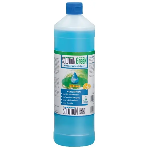 SOLUTION GreeN Univeralreiniger für alle abwaschbaren Oberflächen 1 l Flasche