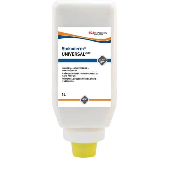 SC Johnson Stokoderm® UNIVERSAL PURE Universelle Hautschutzcreme - unparfümiert 1 l Softflasche