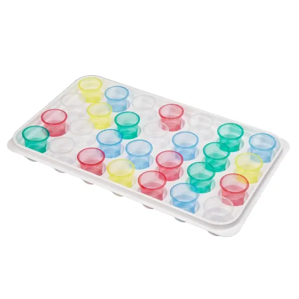 AMPri Medikamententablett für 28 Medizinbecher weiß