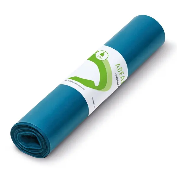 tapira Abfallsack PUR 70 l, 29 my, blau 575 x 1000 mm, LDPE 1 Rolle = 25 Stück