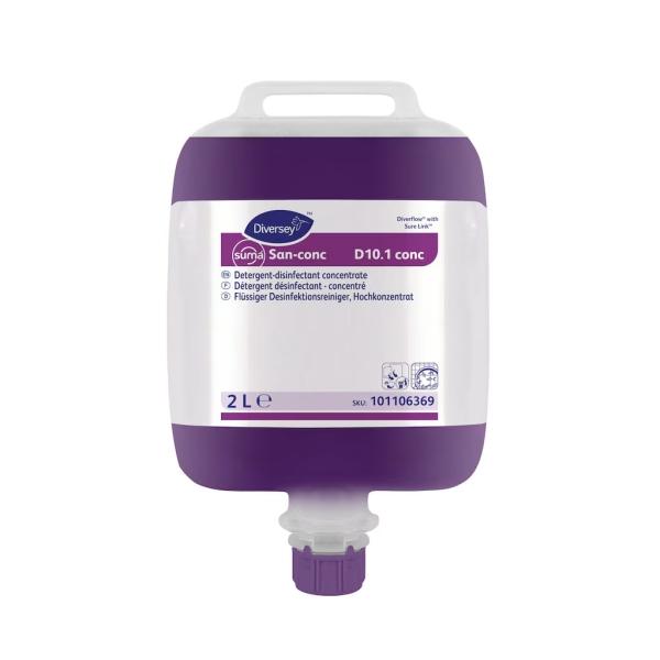 Diversey Suma San-conc D10.1 conc DF hochkonzentrierter Desinfektionsreiniger 2 l Beutel