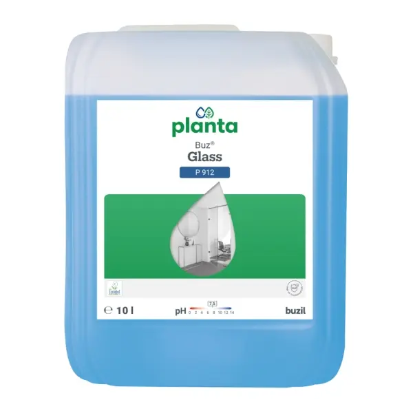 Buzil Buz® Glass P 912 Ökologischer, gebrauchsfertiger Glasreiniger 10 l Kanister