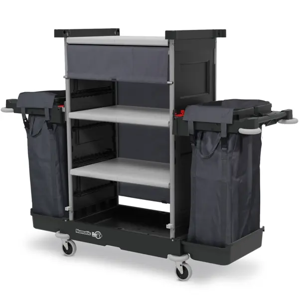NUMATIC Hotelwagen NKT-2R große Ablage mit Rollo und 2x 100 l Wäschesack 