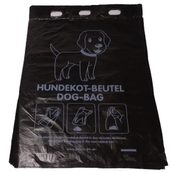 Hundekotbeutel schwarz geblockt  4 l  250 x 315 + 30 mm 1 Karton = 10 x 100 Stück