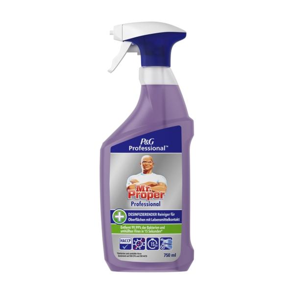P&G Mr. Proper Desinfizierender Reiniger für Oberflächen mit Lebensmittelkontakt 750 ml Flasche