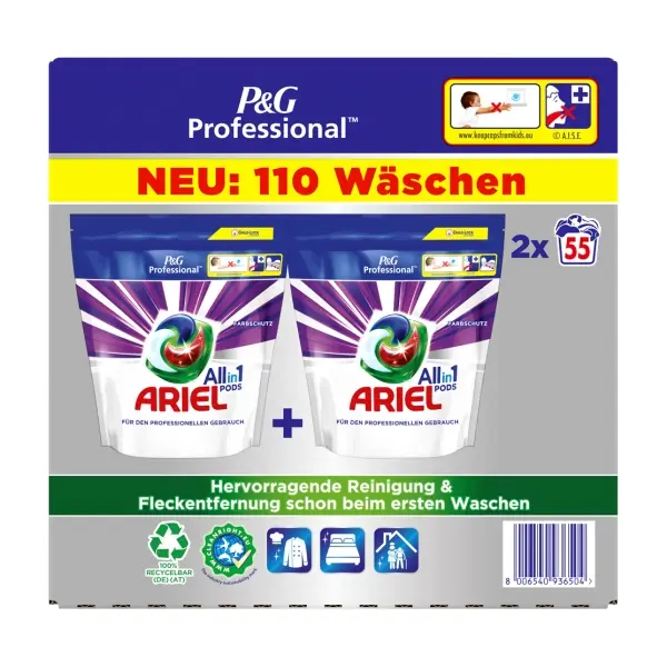 P&G Ariel Professional All-in-1 Pods - Color  2 x 55 Pods